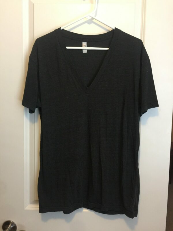 American apparel large gray short-sleeved