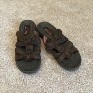 Brown sketcher sandals size 9